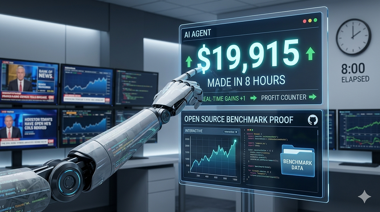 An AI Agent Made $19,915 in 8 Hours. The Benchmark That Proved It Is Open Source.